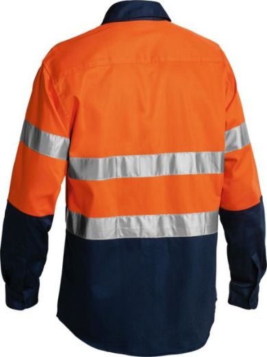 Picture of BISLEY Taped Hi Vis Drill Shirt - Long Sleeve